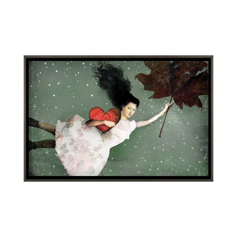 «Back to Earth I» par Catrin Welz-Stein - reproduction, H 26 po x l 40 po x 1,5 po, Toile encadrée de bois rustique foncé
