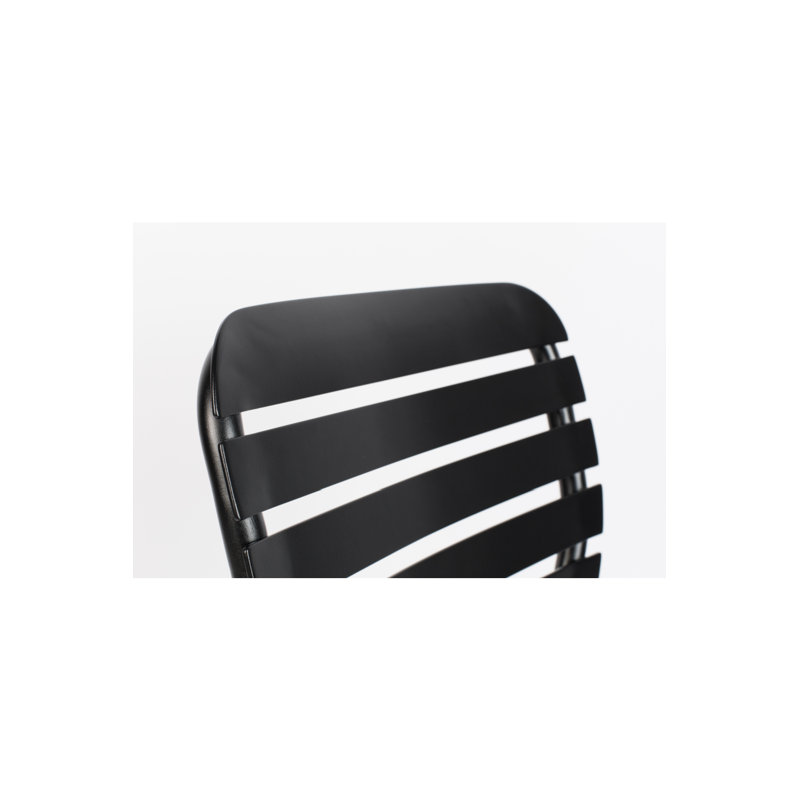 Chaise d'appoint de patio, Noir