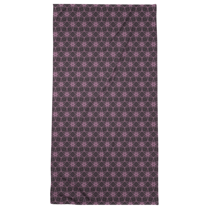 Serviette de plage à cercles ornés classiques, Rose