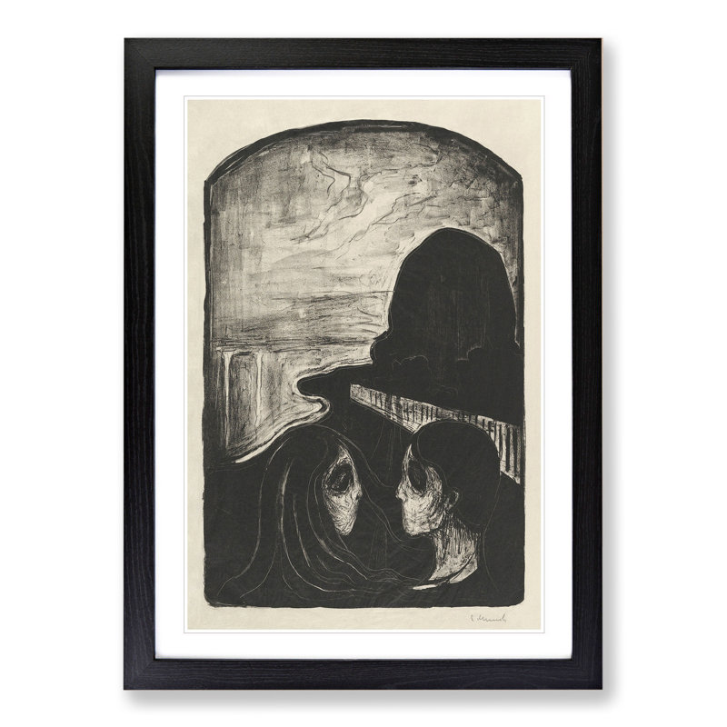 Attraction I by Edvard Munch - Picture Frame Painting, Black Framed, 65cm H x 48cm W x 2cm D