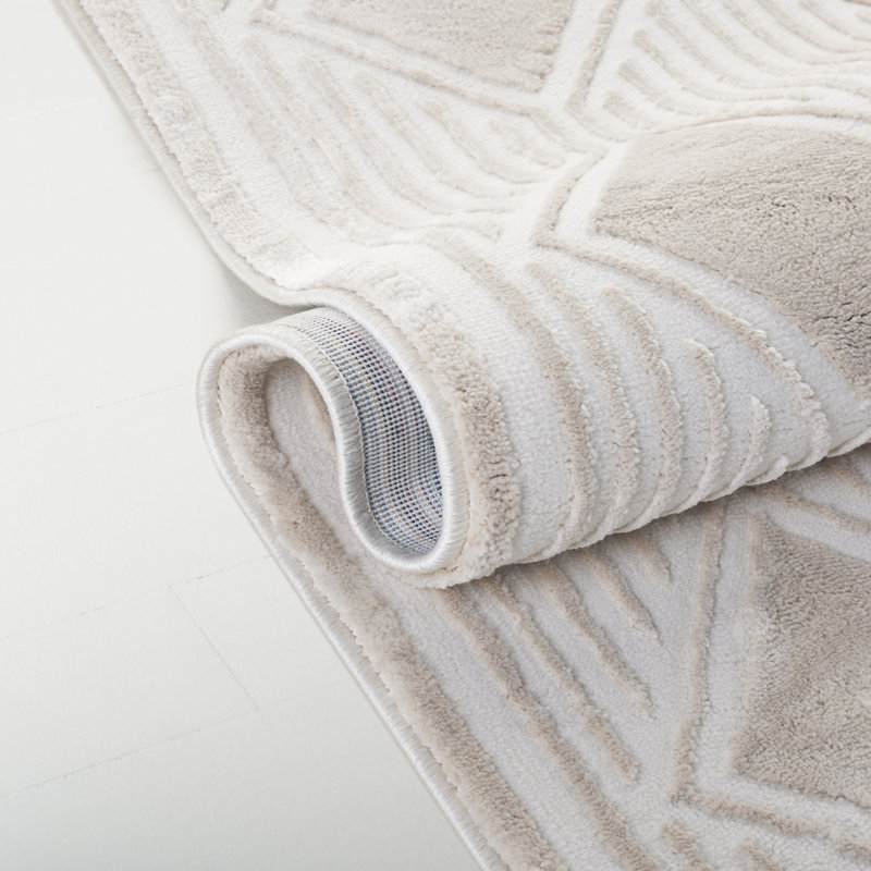 Tapis ivoire / beige Kimberley, Rectangle 5 pi x 7 pi