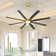 72"Industrial Ceiling Fan With Light,With 8 Aluminium Metal Blades,Works with Alexa