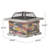 28" Concrete Wood Burning Outdoor Fire Pit Table With Lid-112856663