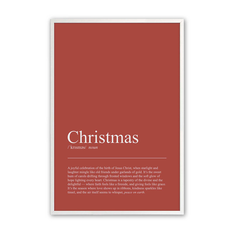 «The Sens of Christmas», reproduction d'art, 8 po x 10 po, Blanc opaque