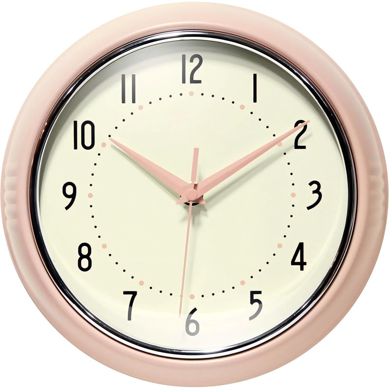 Horloge murale de cuisine de style Mid-Century 9 pouces