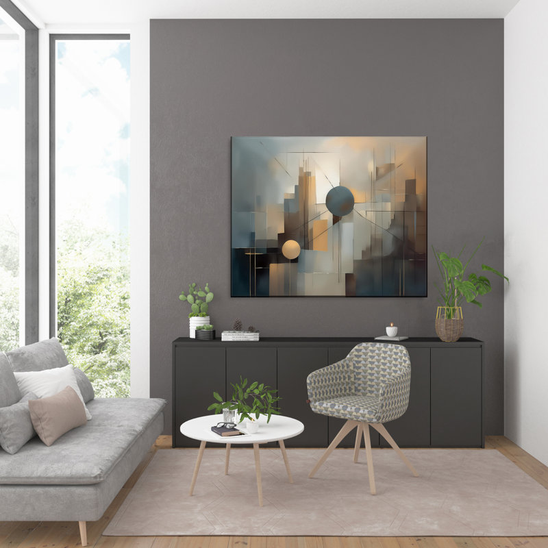 Harmonie industrielle, H 24 po x l 32 po