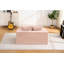 Canapé deux places à compression en mousse à mémoire de forme de 142 cm (56 po), rose, sans assemblage