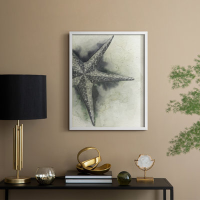 «Found Starfish I», reproduction encadrée - bois massif
