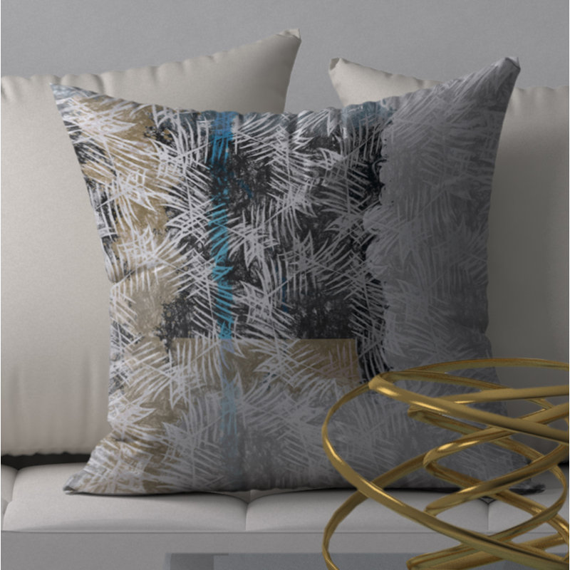 Abstract Reversible Throw Pillow, 24" x 24"