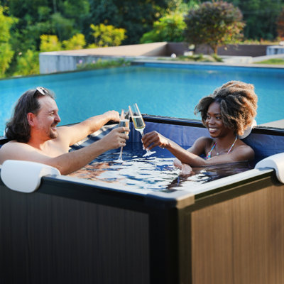 Relxtime Premium Ultra-sturdy Aluminum Alloy Portable Spa | 4-6 Person Capacity Hot Tub | 104°f Heating System & Built-in Filtration