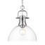 Petit luminaire suspendu Iftimie avec chaîne et verre transparent-2094349156-2094349159