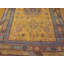 Amazing Brilliant Yellow Background Rosette and Diagonal Medallion Desing Rug
