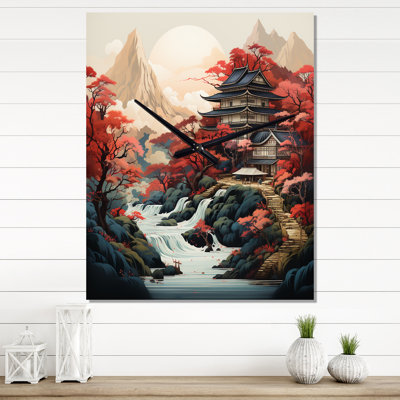 Asian Art Landscape - Asian Wall Clocks