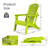 Anbut High - Density Polyethylene (HDPE) Folding Adirondack Chair-360699125