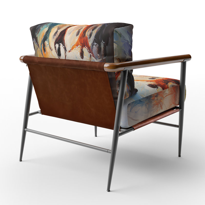 Fauteuil rembourré Soulful Dancing I, Noir