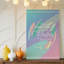 Toile, création d'une œuvre d'art numérique sereine et édifiante avec un doux art mural, palette de couleurs pastel-859289234