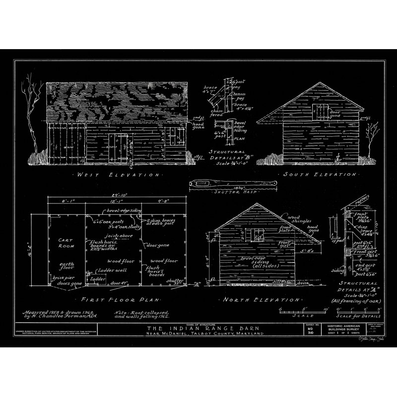 " Indian Range Barn " by Stellar Design Studio, 12" H x 18" W x 1.25"D