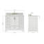 Meuble-lavabo simple avec plateau Abita 55-93359456-138338548-138338549