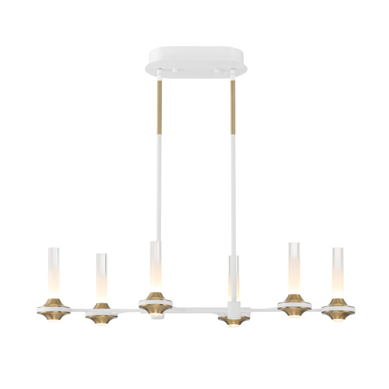 Lustre 12 lumières 31,5 po Torcia, Blanc
