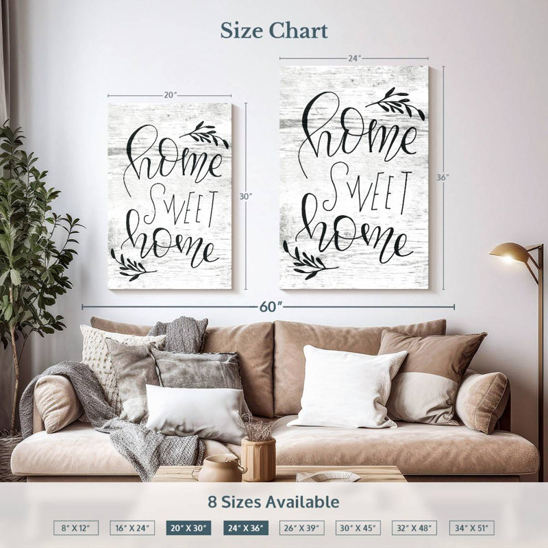 Plaque murale Kema Home Sweet Home, H 30 po x l 20 po