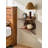 Walnut Floating Nightstands Set of 2, Z-Shape Wood Bedside Table with Hidden Storage, Mid-Century Modern Hanging Shelf for Bedroom Small Space-1298081394