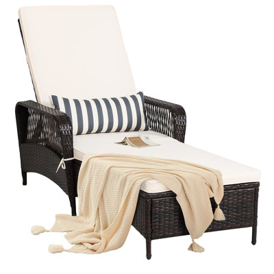 200cm Long Single Chaise with Cushions