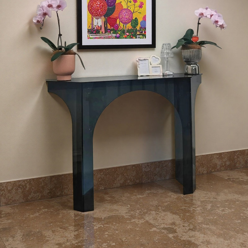 Console ArcAcrylique, H 33,46 po x l 47,24 po x P 11,02 po, Noir