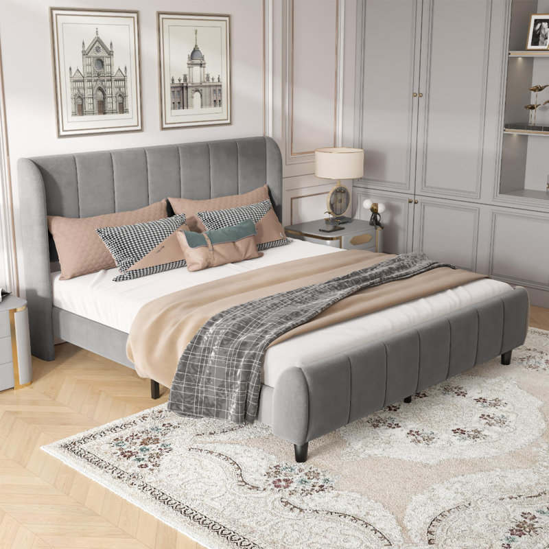 Ketrina Upholstered Bed, Double (4'6)