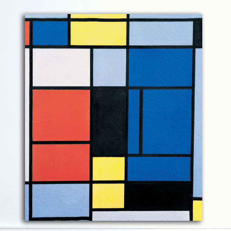 Piet Mondrian - Single Picture Frame Print, 120cm H x 100cm W x 1.8cm D