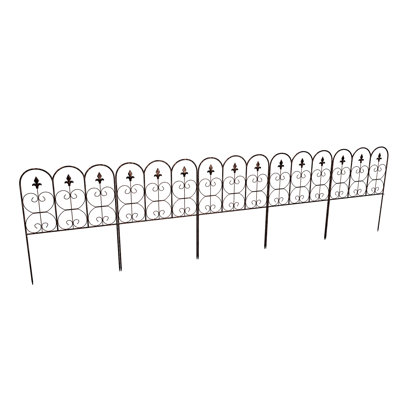 Clôture en métal avec 5 panneaux H 31,7 po x l 24 po Kinbor