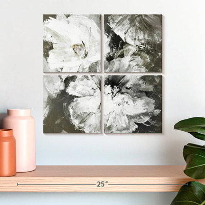 Fleurs blanches et grises Avery