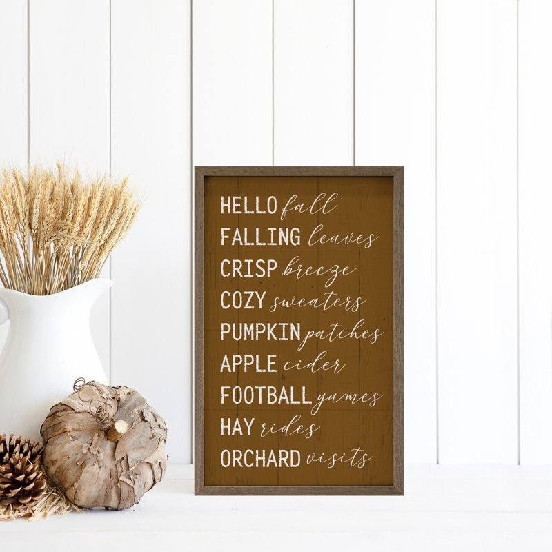 Hello Fall Favorite - orange, H 16 po x l 10 po