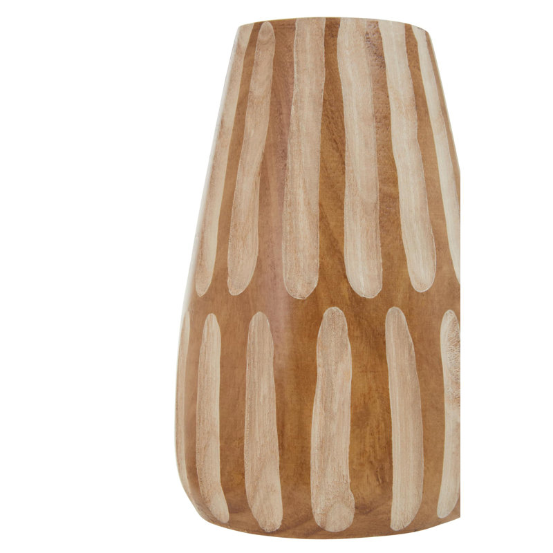 Ayr Handmade Wood Table Vase, 23cm H x 13cm W x 13cm D