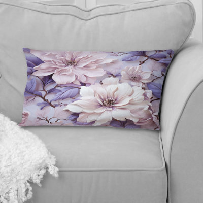  Floral Polyester Throw Pillow