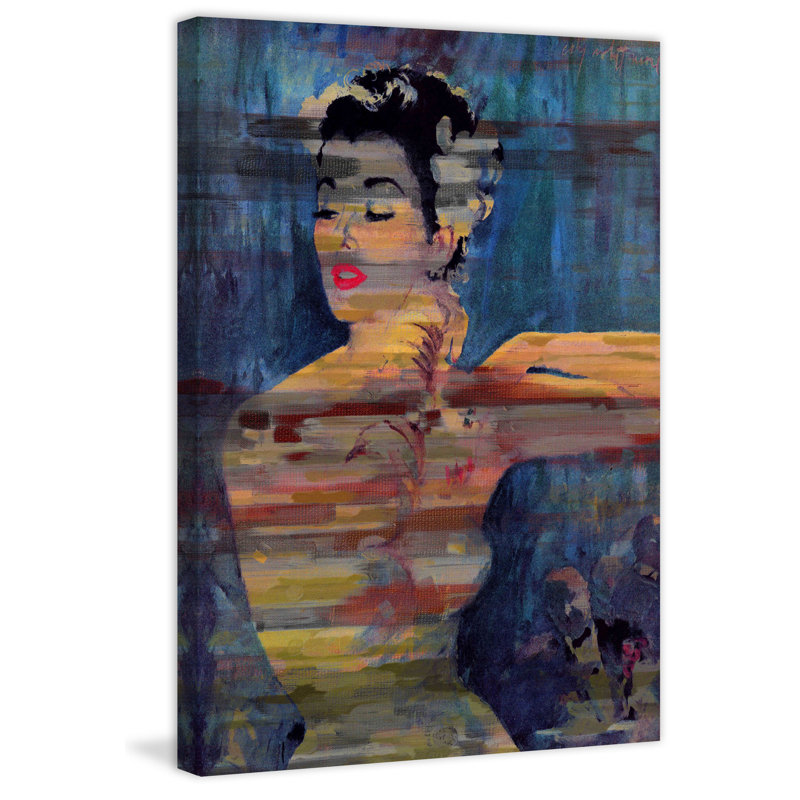 «Bright Red Lips» par Parvez Taj, reproduction sur toile, H 36 po x l 24 po
