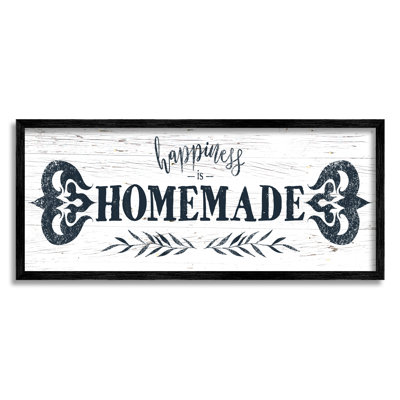 " Happiness Is Homemade Sentiment Country Grain Pattern " by Ziwei Li