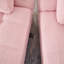 Canapé-lit de 71 po avec futon convertible avec pieds en métal doré (rose)