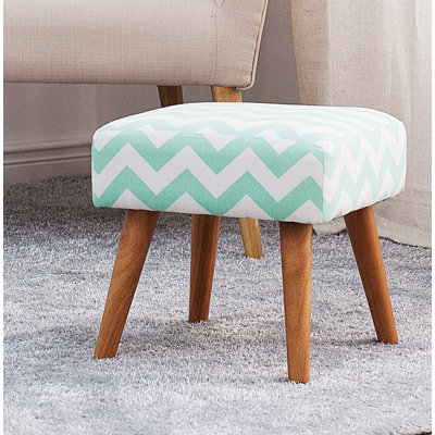 50cm Wide Rectangle Chevron Standard Ottoman