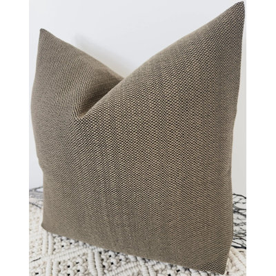Abstract Brown Square Throw Pillow Cover