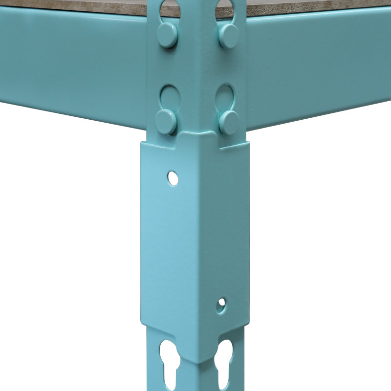 Turquoise Bookcase 36-In W X 12-In D X 72-In H Color + Oak Mdf 5-Tier 200Lbs, Turquoise