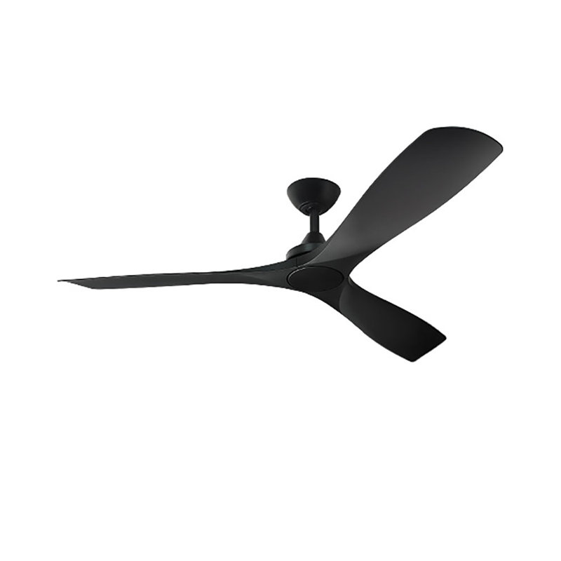 Ventilateur de plafond 60 "sans lumière, avec télécommande, L 52 po x l 52 po, Noir