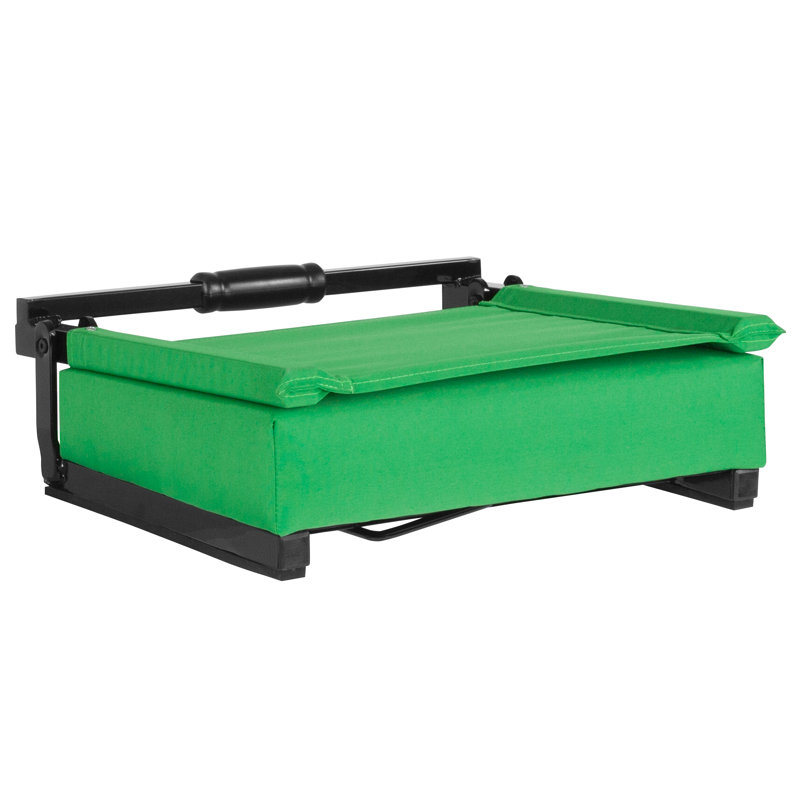 Grandstand Comfort Seats by Flash - Lightweight Stadium Chair with Handle & Ultra-Padded Seat, Bright Green