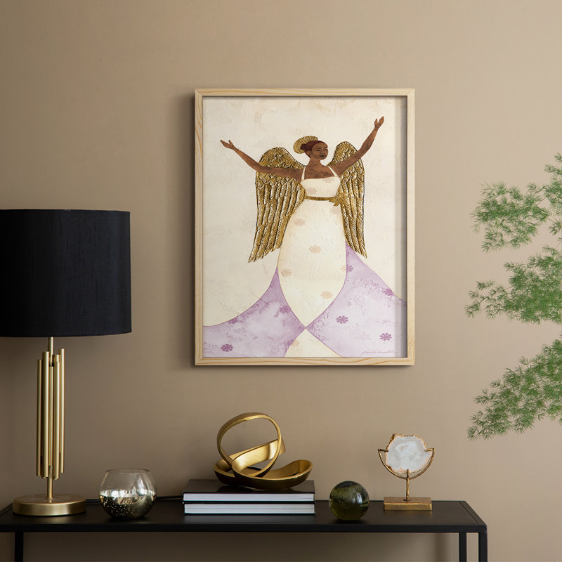 Seraphin II, reproduction encadrée - bois massif, Naturel, H 11 po x l 9 po
