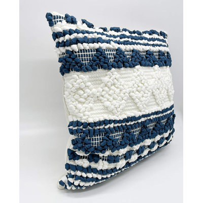 Geometric Cotton Blend Throw Pillow