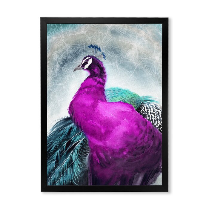 Bless international Peacock With Bright Purple Plumage And Violet Tail ...