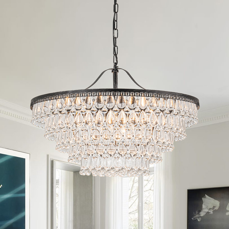Lustre gradué à billes en cristal 11 lumières Jazmia