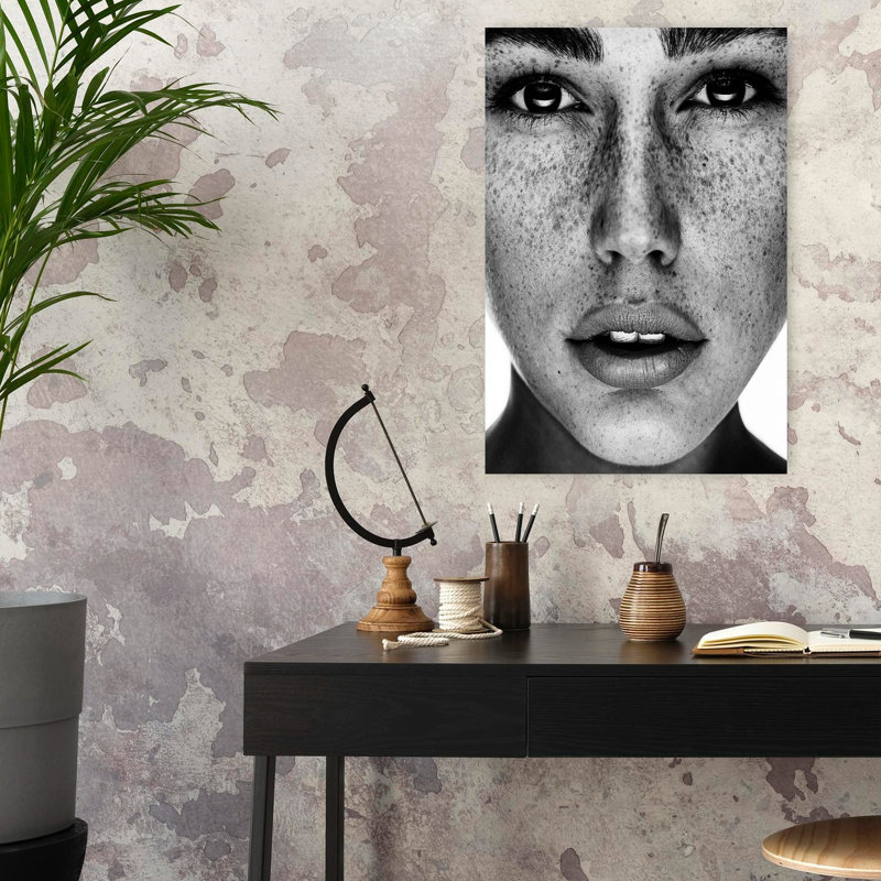 «Freckles Beauty», art mural contemporain abstrait, H 24 po x l 16 po