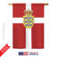 Drapeau de maison en polyester à 2 côtés denmark-18886729