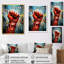 Illustration de boxe d'un gant de boxe rouge - impressions sur toile de sport-97191334-97191333