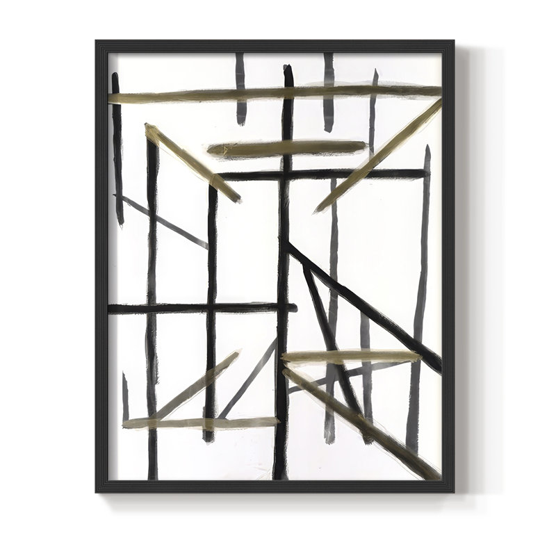 Edifice II Framed Print - Solid Wood, Black, 30" H x 24" W